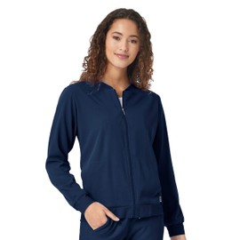 WonderWink AERO 8129 - chamarra bomber para mujer, marino, M