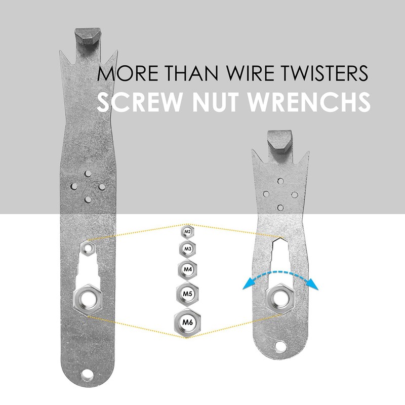 QMARK Fence Wire Twister Tool Set, T-Post Clip Tool, Stainless