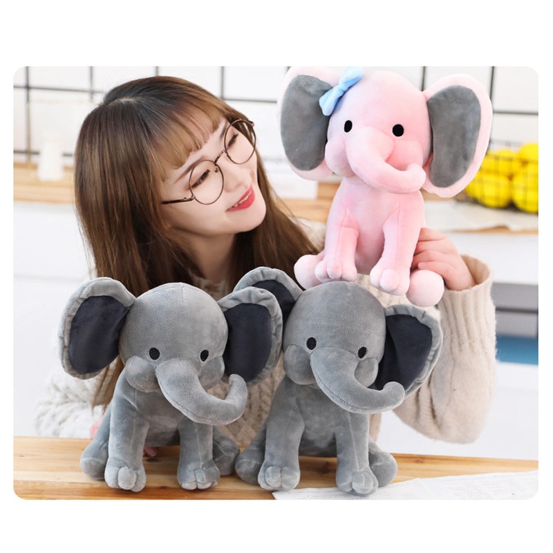 Elephant Plush Toy Multipurpose Cute Safe Comfortable Soft Fluffy Stuffed