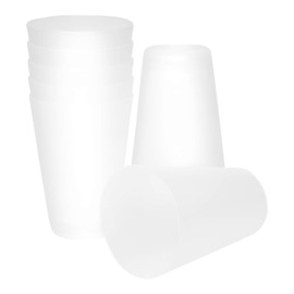 S&S-Shop 10 Plastic Drinking Cups 0.4 L Transparent Reusable Drinking Cups/Party Cups