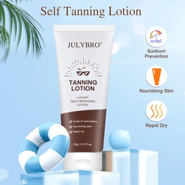 Self Tanner Tanning Lotion-[2025 UPGRADED]Natural & Organic Ingredients Clear Self Tanner, Fake Tan & Quick Tan for Bronzing Glow, Fair to Medium Best Gradual Sunless Tan Lotion for Women Men-BY08