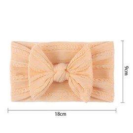 Pack of 4 Baby Headbands, Nylon Elastic Turban Headbands, Baby Girls Toddler Hair Bands, Handmade Headband with Bows, Children's Hair Accessories, for Children, Toddlers, Infants, Newborns