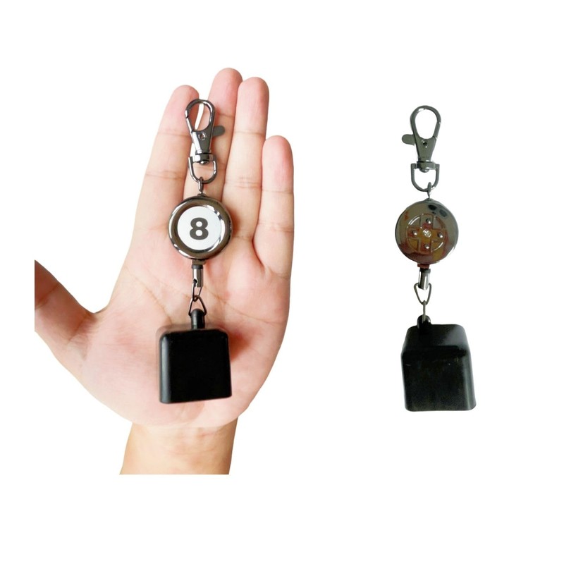 2-Pack Retractable Pool Chalk Holders with Belt Clip & Keychain
