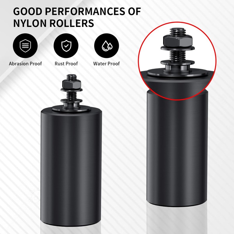 Sdstone Slide Gate Guide Roller 4" Black with L Rear