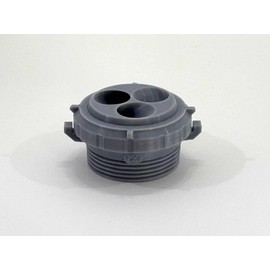 Artista Pools Pool Spa Return Jet – Spiral Stream Jet, 1.5 Inch NPT MIP Thread (Gray)