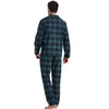 LANBAOSI Men's Pajama Sets Long Sleeve Checked Lounge Wear Set