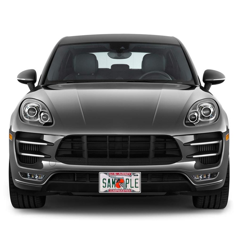 Fastasticdeals Metal Insert License Plate Frame U.S. Army Jumpmaster Weatherproof