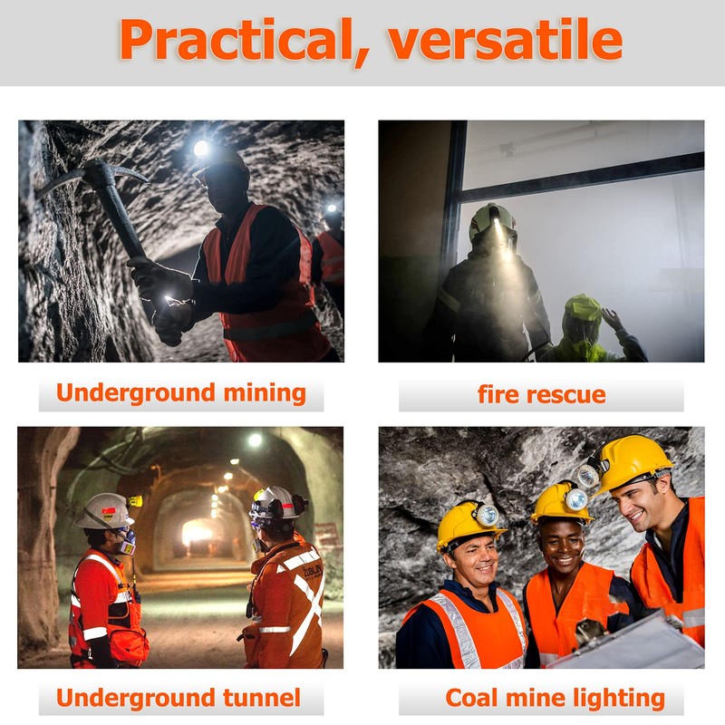 ROOBUCK Waterproof LED Mining Cap Lamp Superbright Headlight,Mining Headlamp Explosion