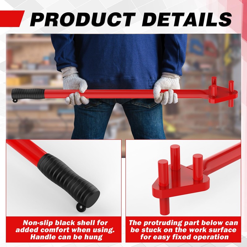 Manual Rebar Bender for 5/8" Bars - Hand Operated Metal