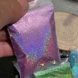 Sparkling Gls Laser Rainbow Diamond Glitter Powder for Nails & Highlight 1 gram/Pink 15ea