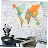 FUNOMOCYA Map Tapestry Wall Art Creative Bedroom Decor for Home