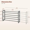 FAVOOSTY 3 Tier Shoe Rack Metal Extendable Grey Adjustable Space