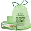 10-13 Gallon Compostable Trash Bags with Drawstring, Heavy Duty Extra