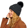 ELIMELI® Winter Hat Women's Hat with Fur Bobble Fleece Lining