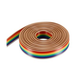 DMiotech 1 Pack 8 Pins IDC Flachband-Regenbogenkabel 200cm 1,27mm Pitch Breadboard Jumper-Kabel für elektronische Projekte