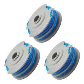FUSHUI 3 Pack Replacement Spool, FL289 Strimmer Spool, Double Autofeed Spool and Line Compatible with Flymo Trimmer
