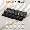 Taiahiro Clear Keyboard Wireless Creamy Mechanical Gaming Keyboard, 100 Keys