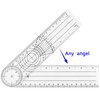 3 Pieces Angle Finder Rulers Goniometer 360 Degree Angle Protractor