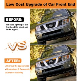 Grill Lights for Nissan Frontier Pathfinder 2005 2006 2007 2008 LED Grill Lights Front Grille Light for 2rd Gen Frontier Accessories 6Pcs (Yellow)