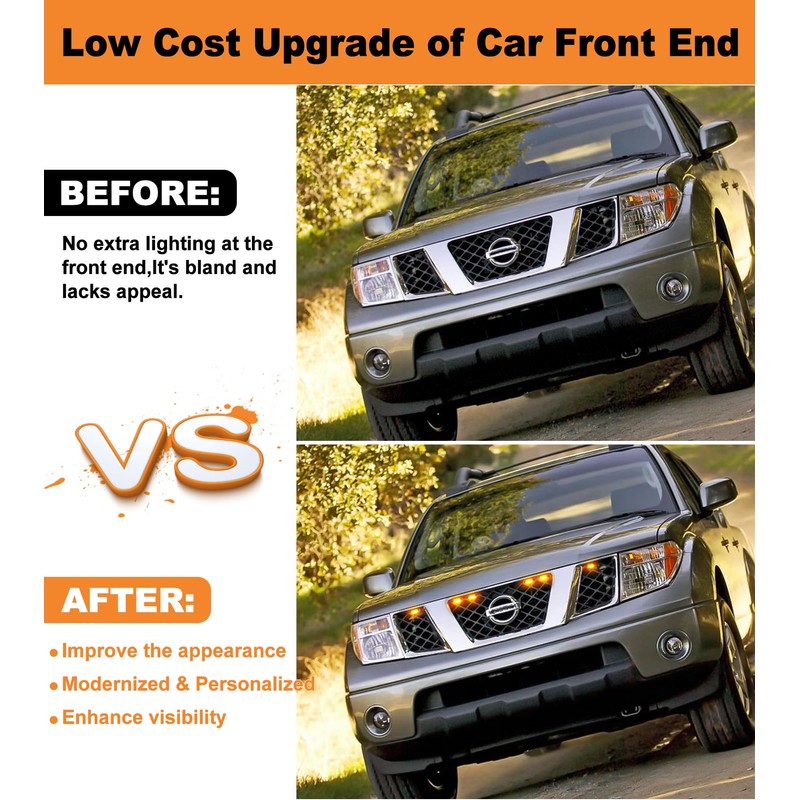Grill Lights for Nissan Frontier Pathfinder 2005 2006 2007 2008