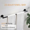 Fapully Luxury European Style Four-Piece Set Wall Mounted Black Bathroom