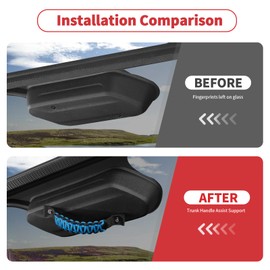 Linskip Grab Handle Rear Window Grip Handle for 2018-2025 Jeep Wrangler JL 4XE Sport Rubicon Sahara Willys Mojave Rubicon, Trunk Handle Assist Support, Interior Accessories, Black/Baby Blue