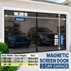 2 Car Garage Door Screen Magnetic Self-Closure- Retractable Fiberglass Mesh