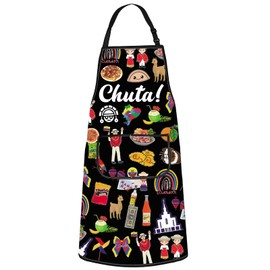 MYSOMY Ecuador Kitchen Apron Ecuadorian Chuta Gifts South America Kitchen Apron Ecuador Themed Apron (Chuta uk2)
