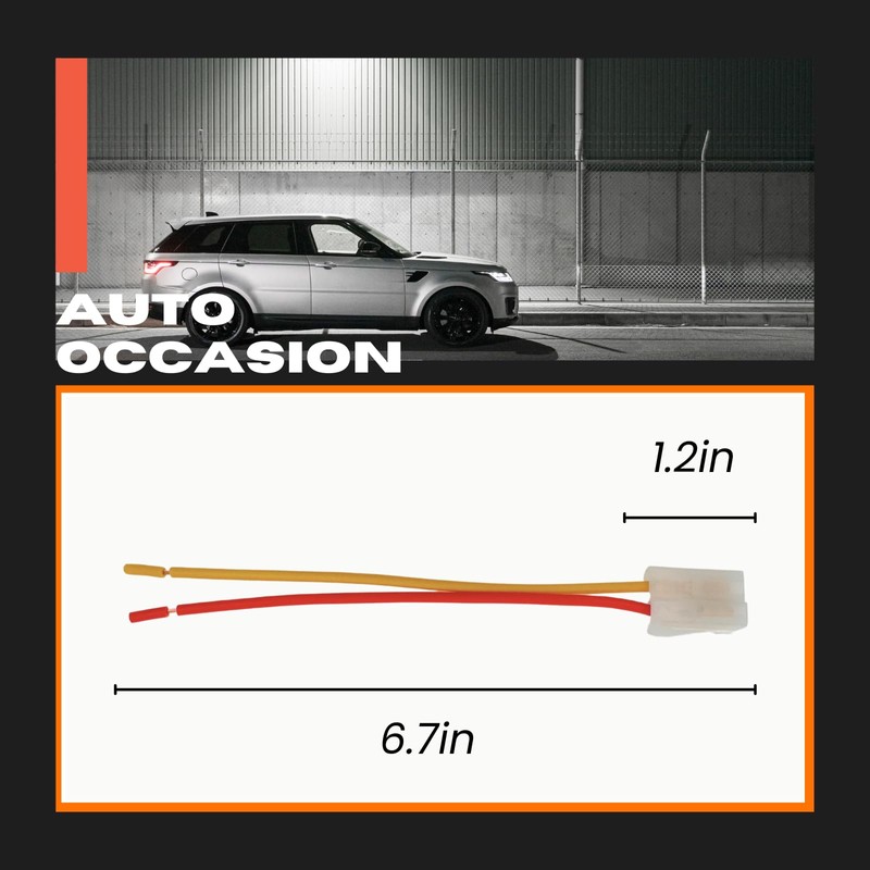 AUTO OCCASION 8Pack Universal Cooling Fan 2 Terminal Pigtail Plug