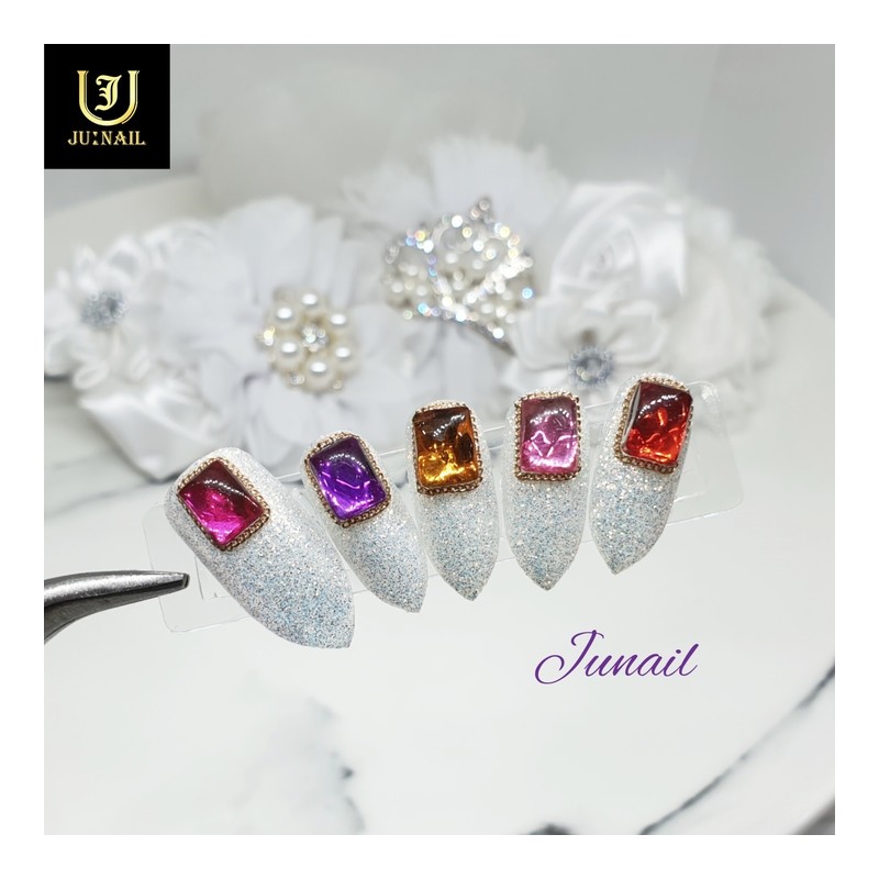 No.1209 Handmade Nail Tips - Short Ballerina / No.1209