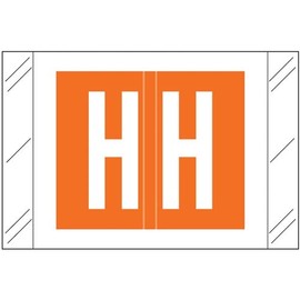 Alpha Label, Tabbies Compatible, 1"H x 1-1/2"W, Laminated, Pack of 500,"H"