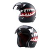 VCOROS Universal Motorcycle Retro Pilot-Style Standard 3 Snap-Button Visor Flip