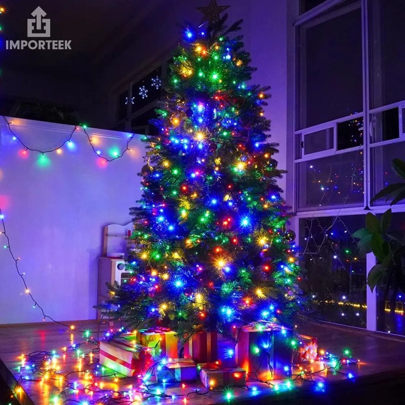 Importeek Serie Foco Luces Navideñas Decorativa Multicolor 100 Leds 6m