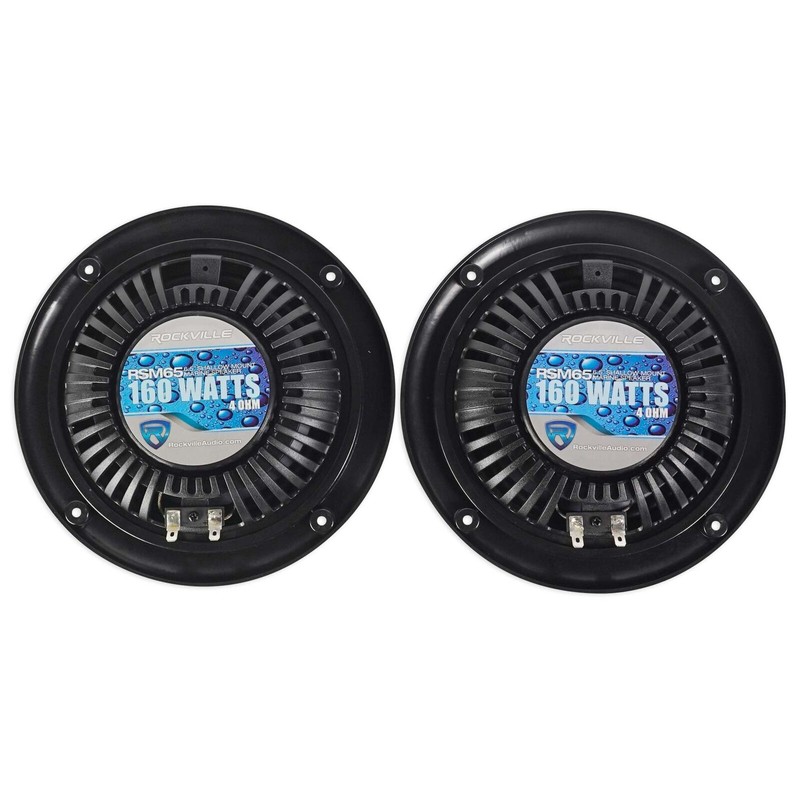 Rockville Pair Rockville RSM65B 6.5" 320 Watt Waterproof Shallow Slim