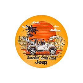 Jeep Beachin Good Time Vinyl Sticker (4" Circle)