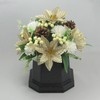 Christmas grave arrangement 25cm (10 inches) in grave pot/vase with