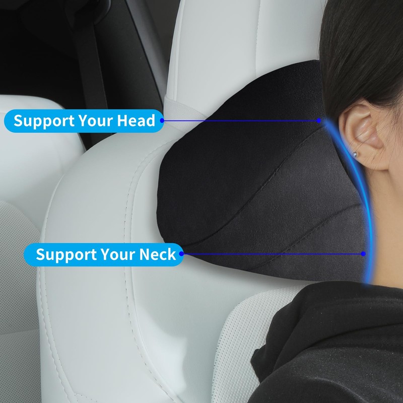 TOPABYTE Car Headrest Pillow for Driving, Softness Ergonomic Design Universal