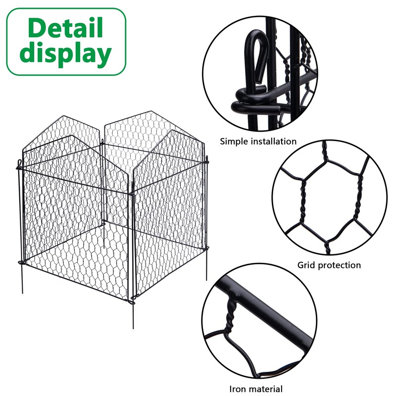 DECOHS 4 Packs Chicken Wire Cloche Plant Protectors from Animals