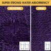 ACCUMTEK Upgrade Luxury 2 Piece Deep Purple Toilet Bathroom Rug