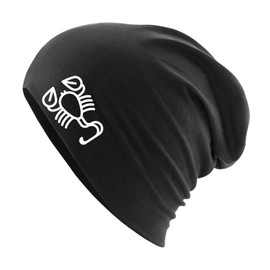 huuraa Beanie Scorpio Zodiac Symbol Unisex Hat Size with Zodiac Symbol Gift Idea for Friends and Family, black