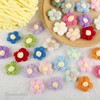 Framendino, 60 Pack Crochet Flower Patches Handmade Flowers Embellishments Cute