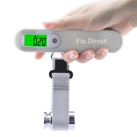 Precise Digital Luggage Scale with 110lb/50Kg Capacity Portable Suitcase Weighing Scales,Accurate Luggage Scales for Suitcases,Heavy Duty Weighing Scales for Luggage,Travel Accessories (Silver White)