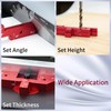 DEEFIINE Router Table Setup Blocks Woodworking,14pcs Aluminum Precision Setup Bars