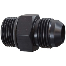 ICT Billet -10AN Flare a 10 Oring ORB macho adaptador de riel de bomba de combustible para manguera de fontanería, aceite de fontanería, regulador de rosca recta, extremo de fluido, anodizado negro F10AN100R