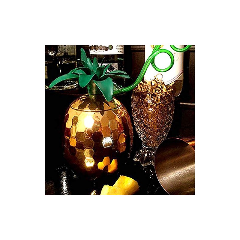 BARCONIC Gold Pineapple Disco Novelty Cup - 28 ounce