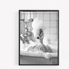 gfc FUNNY BATHROOM duck taking a bubble bath A4 UNFRAMED