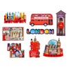 Set of 8 Famous London Icons Design Fridge Magnets Mix