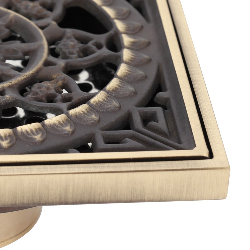 Floor Drain European Style Antique Bathroom Copper Drain Set for
