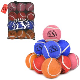 SPIN FIRST Dog Balls, Dog Tennis Balls, 12- Pack 6 - Pack Yellow Dog Toy, Strong Dog & Puppy Tennis Ball (Mix Colour, 12)