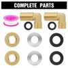 Worldwhere Wall Mount Commercial Faucet Installation kit,Brass 2 Pack Backsplash